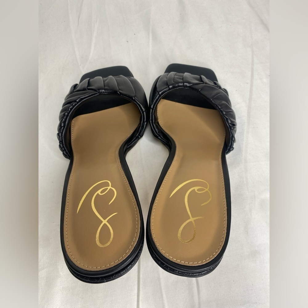 Sam Eldeman Kittie Black Leather Dress Mules 9M - Picture 6 of 9